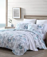 Tommy Bahama Freeport Blue Reversible 3-Piece King Quilt Set