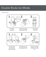 Tovolo Stacked Rocks Ice Molds, Set of 2 Classic Whiskey Rocks Ice Molds, Stackable Ice Molds for Cocktails, Traditional-Style Whiskey Rock Ice Makers