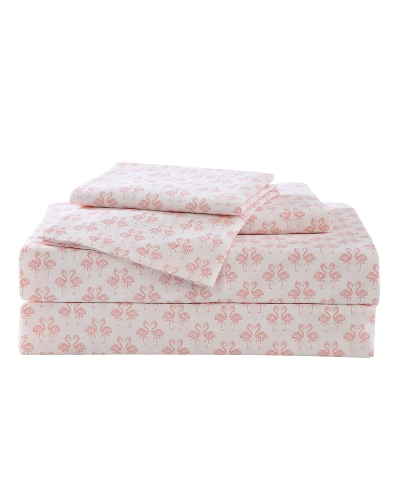 Tommy Bahama Flamingle Washed Cotton King Sheet Set