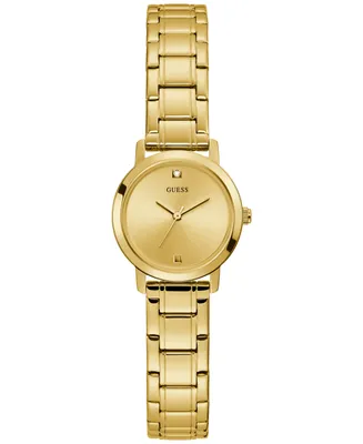 Guess Women's Diamond-Accent Gold-Tone Stainless Steel Bracelet Watch 25mm - Gold