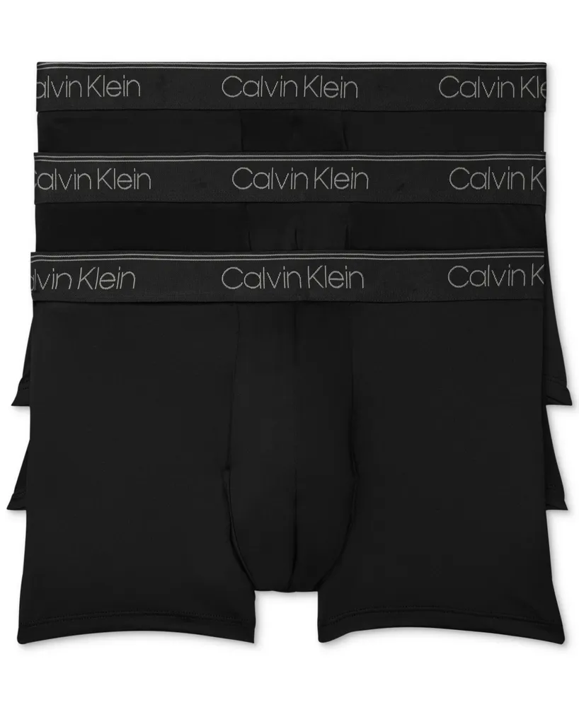 Calvin Klein Men's 3-Pack Microfiber Stretch Low-Rise Trunk