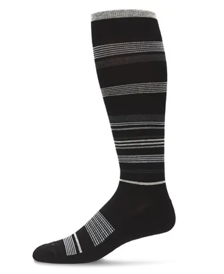 Men's Multi Striped Cotton Compression Socks