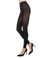 MeMoi Women's Bamboo Blend Flat Knit Footless Tights