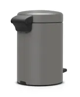 NewIcon Step On Trash Can, 0.8 Gallon, 1.3 Liter