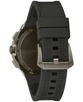 Bulova Men's Precisionist X Black Epdm Rubber Strap Watch 44.5mm
