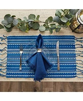 Design Import Stripe with Fringe Placemat, Set of 6