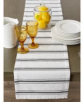 Design Imports Zig Dobby Stripe Table Runner