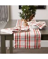 Design Imports Kitchen and Table Top Jolly Tree Collection Table Runner, Nutcracker Plaid