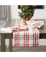 Design Imports Kitchen and Table Top Jolly Tree Collection Tablecloth, Nutcracker Plaid, 52" x 52"