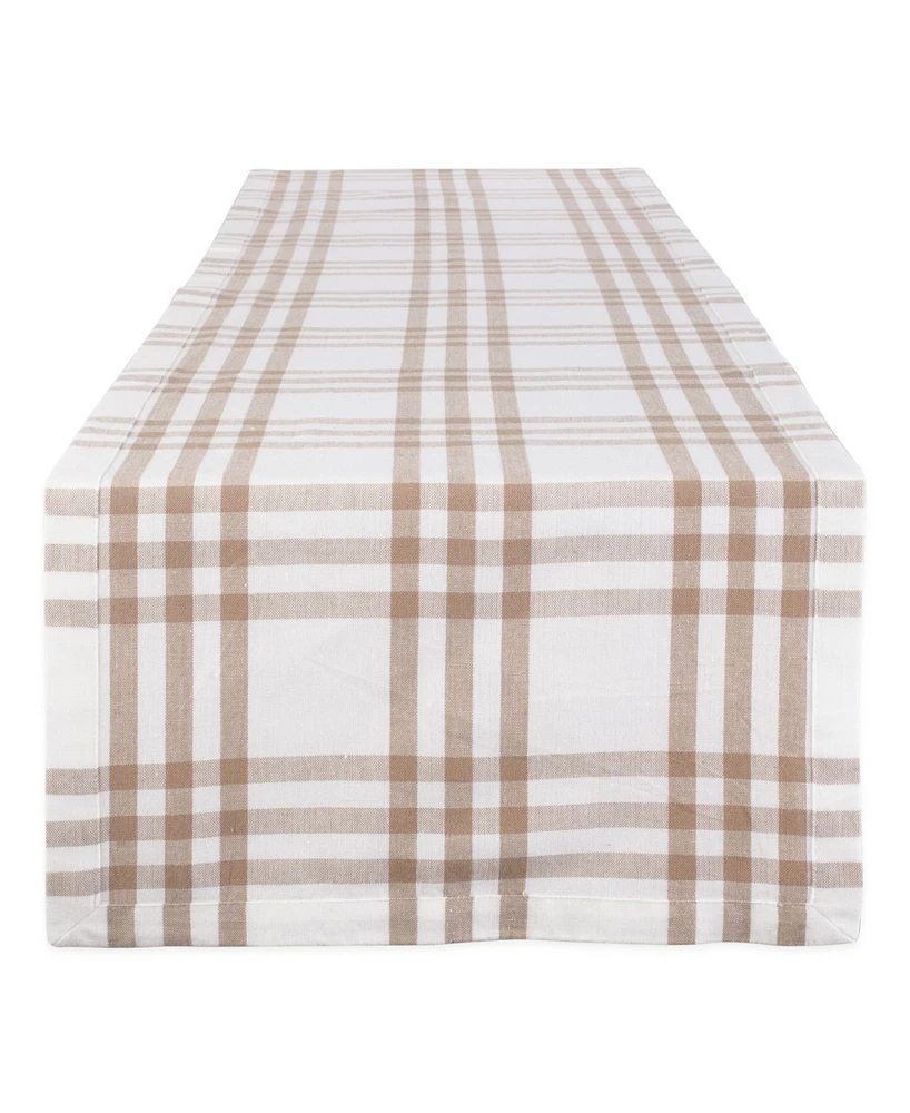 Design Imports Farm To Table Check Table Runner, 14" x 72"