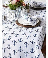 Design Imports Anchors Print Outdoor Tablecloth, 60" x 84"