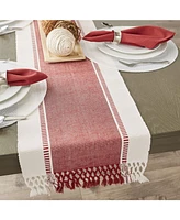 Design Imports Barn Dobby Stripe Table Runner, 13" x 108"