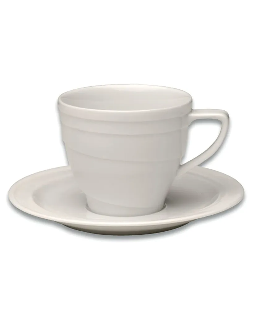 Essentials 4 Oz Porcelain Cup Saucer, Set of 4