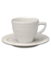 Essentials 4 Oz Porcelain Cup Saucer, Set of 4