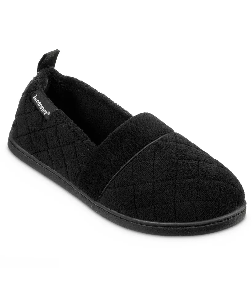 Isotoner Signature Quilted Memory Foam Microterry Slip On Slippers