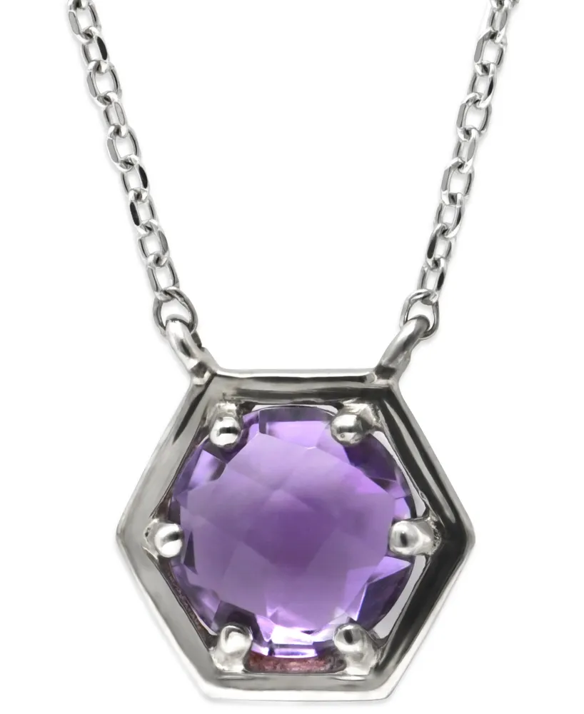Jac & Jo by Anzie Amethyst Solitaire Pendant Necklace (1-1/3 ct. t.w.) in Sterling Silver, 16" + 1" extender