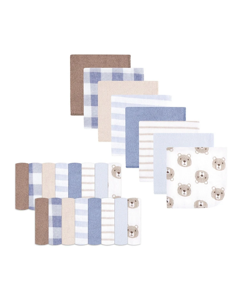 Hudson Baby Infant Boy Rayon from Bamboo Washcloth Bundle