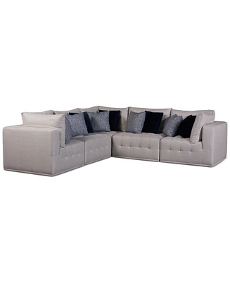 Closeout! Modern -Pc. Fabric Modular Sectional