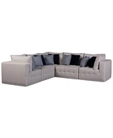 Closeout! Modern -Pc. Fabric Modular Sectional