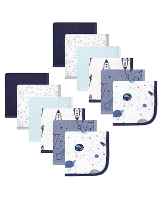Hudson Baby Infant Boy Quilted Cotton Washcloths