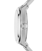 Fossil Men's Everett Silver-Tone Stainless Steel Bracelet Watch 42mm