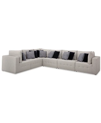 Closeout! Modern -Pc. Fabric Modular Sectional