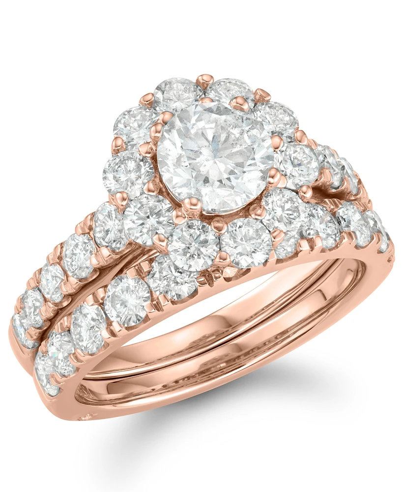 Certified Diamond Bridal Set (3 ct. t.w.) 18k White, Yellow and Rose Gold