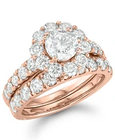 Certified Diamond Bridal Set (3 ct. t.w.) 18k White, Yellow and Rose Gold