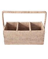 Artifacts Rattan 3 Section Caddy-Cutlery Holder