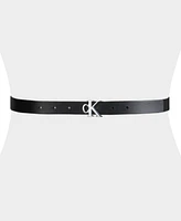 Calvin Klein Women's Ck Monogram Buckle Skinny Belt