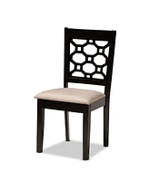 Peter Modern and Contemporary Fabric Upholstered 4 Piece Dining Chair Set