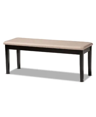 Teresa Modern and Contemporary Transitional Fabric Upholstered Dining Bench