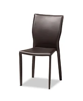 Heidi Modern and Contemporary Faux Leather Upholstered 4 Piece Dining Chair Set