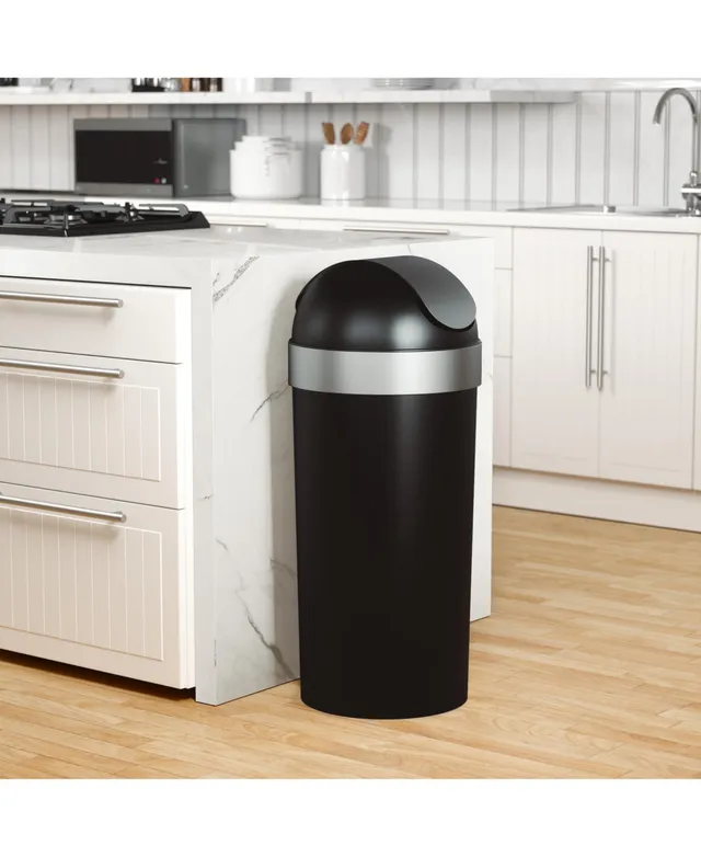 Umbra Venti Swing-Top 16.5-Gallon Kitchen Trash Large, 35-inch Tall Garbage  Can