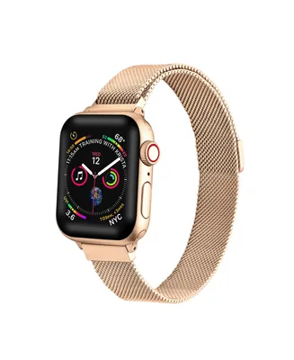 Men's and Women's Rose Gold Skinny Metal Loop Band for Apple Watch 42mm