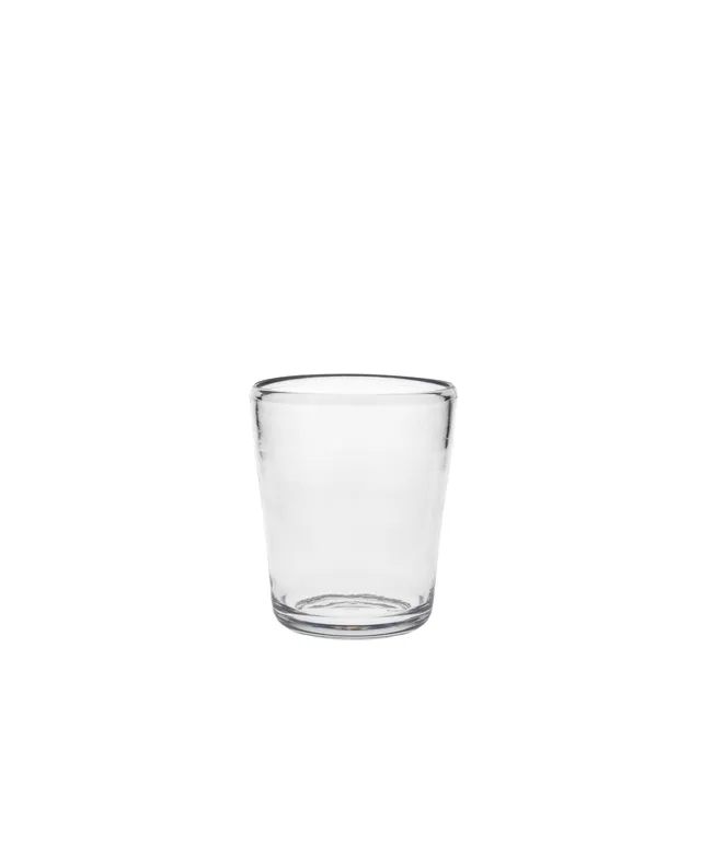 Classic Touch 10.92 Oz Water Glasses with Colored Reflection Base