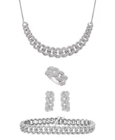 Wrapped in Love Diamond Link Detail 18" Pendant Necklace (1 ct. t.w.) in Sterling Silver, Created for Macy's