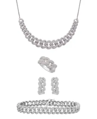 Wrapped In Love Diamond Chain Link Jewelry Collection In Sterling Silver Created For Macys