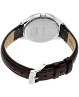 Seiko Women's Essential Brown Leather Strap Watch 39mm