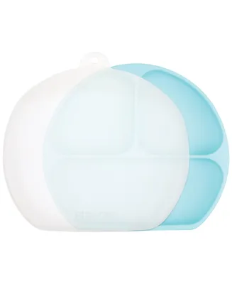 Bumkins Baby Boys or Girls 3-Section Grip Dish with Lid