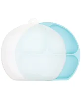 Bumkins Baby Boys or Girls 3-Section Grip Dish with Lid