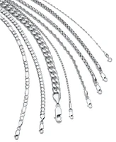 14K White Gold or Rose Gold Flattened 16" Chain