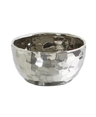 8.75" Designer Silver-Tone Bowl