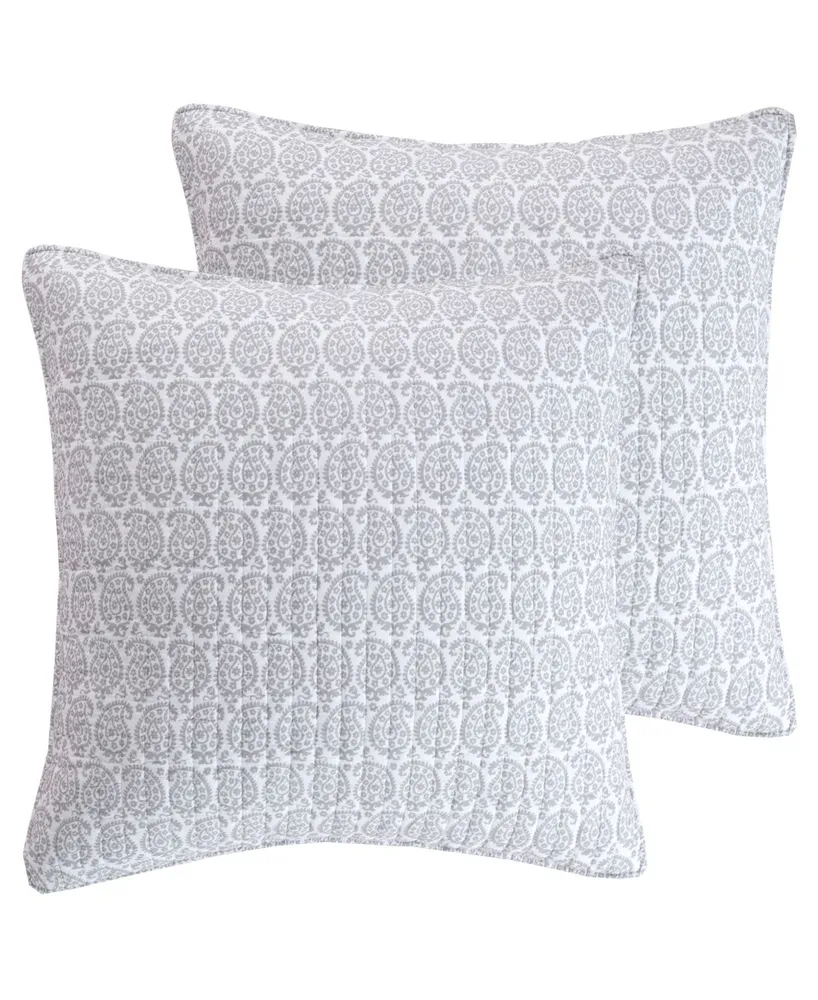 Levtex Darcy Paisley Damask 2-Pc. Sham Set, European