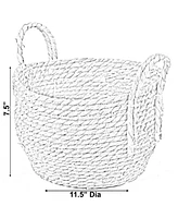 Decorative Round Wicker Woven Rope Small Storage Basket