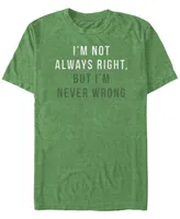 Fifth Sun Men's Never Wrong Short Sleeve Crew T-shirt