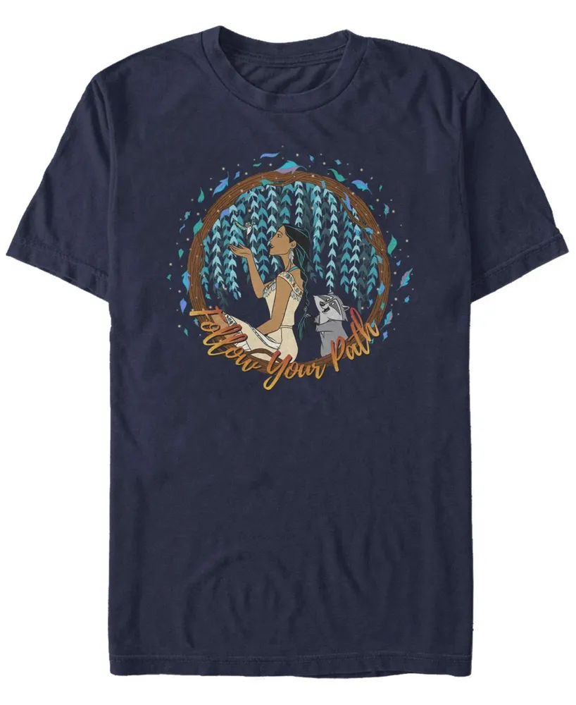 Fifth Sun Men's Pocahontas and Meeko Short Sleeve Crew T-shirt