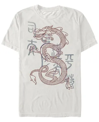 Fifth Sun Men's Line Mushu Dragon Short Sleeve Crew T-shirt