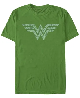 Fifth Sun Men's Wonder Woman Shamrock Short Sleeve Crew T-shirt