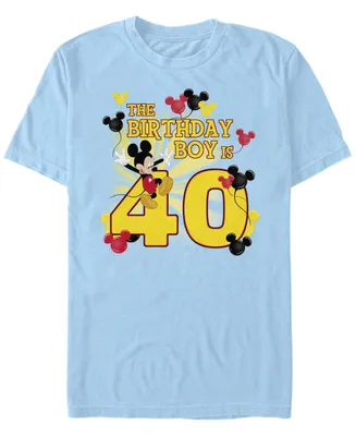 Fifth Sun Men's Mickey Birthday Short Sleeve Crew T-shirt